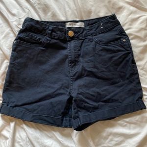 Dark navy blue denim shorts from Primark
